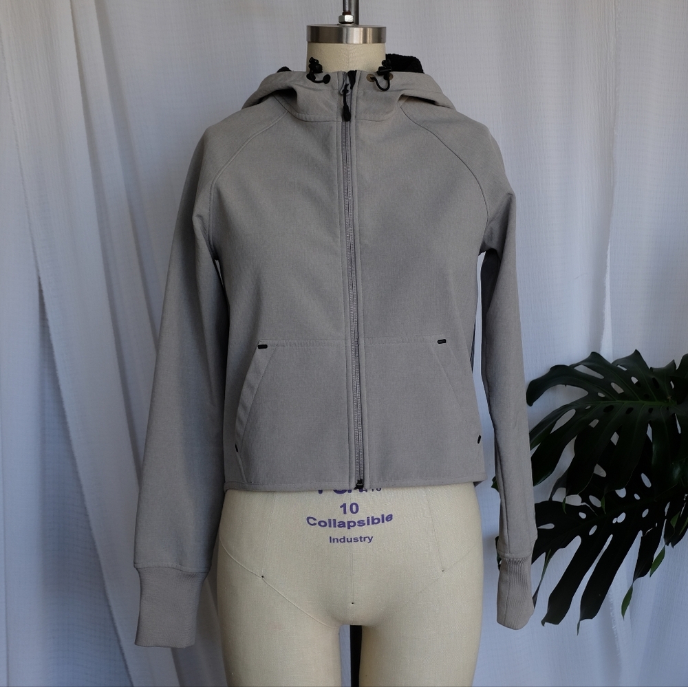 Women's Gray Hooded Jacket